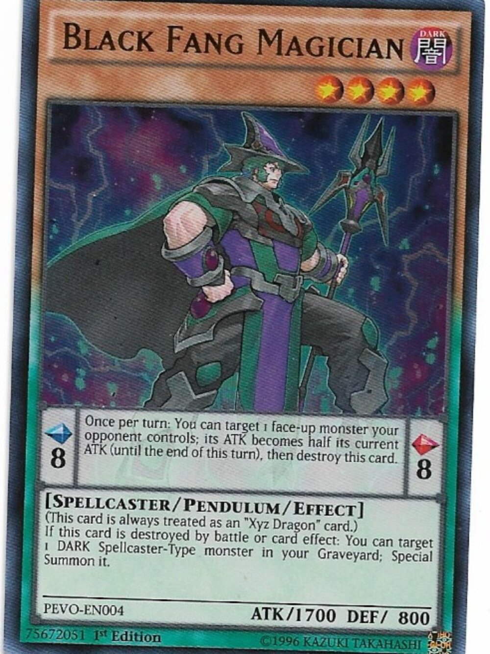 Yu-Gi-Oh Black Fang Magician PEVO-EN004 Holo LP